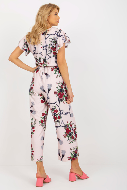 Gaiši rozā sieviešu ziedu kombinezons...