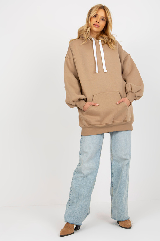 Tumši bēšs garš džemperis ar oversize...