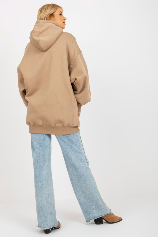 Tumši bēšs garš džemperis ar oversize...