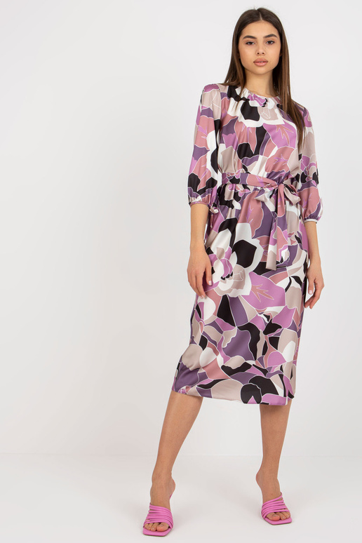 Violeta kokteiļkleita ar sasienamu...