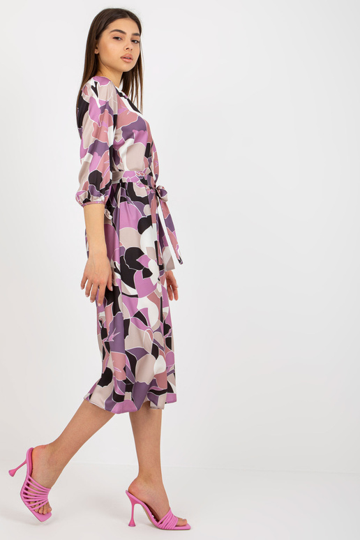 Violeta kokteiļkleita ar sasienamu...