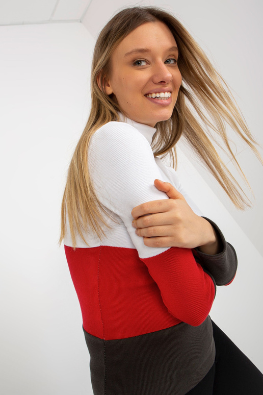 Ecru-khaki rievota pamata blūze ar...