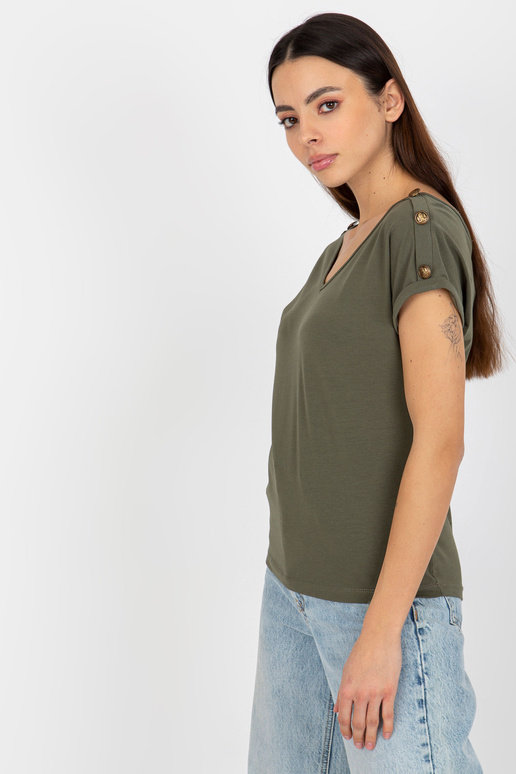Khaki krāsas ikdienas blūze ar pogām...