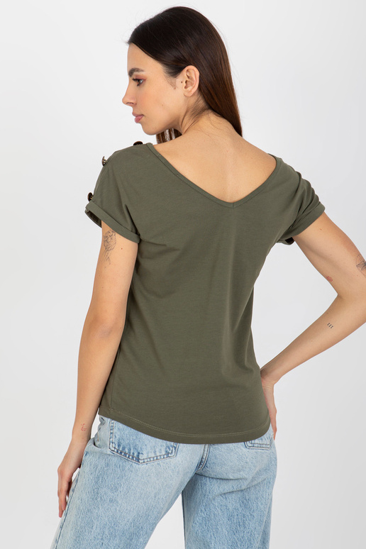 Khaki krāsas ikdienas blūze ar pogām...