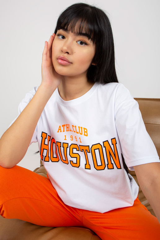 Balts T-krekls ar brīvu apdruku