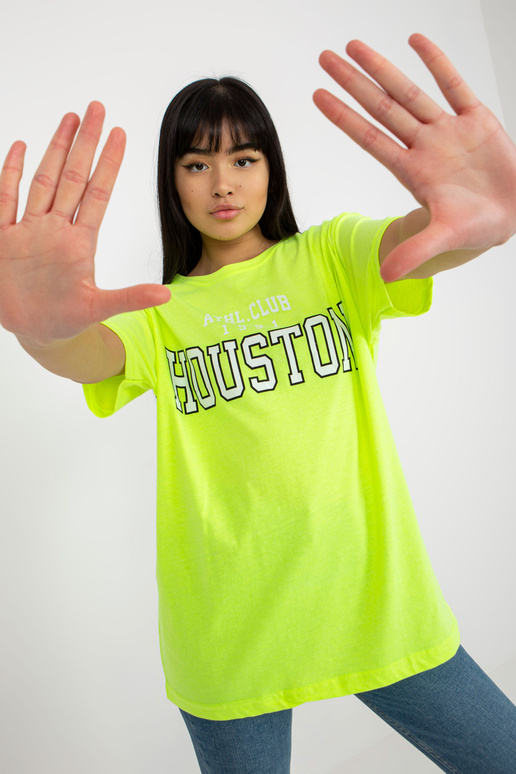 Fluo Yellow Loose sieviešu T-krekls