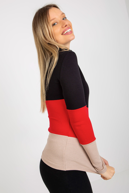 Melna un bēša sieviešu pamata blūze...