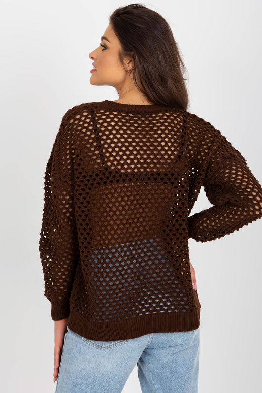 Brūns ažūra vasaras džemperis ar...