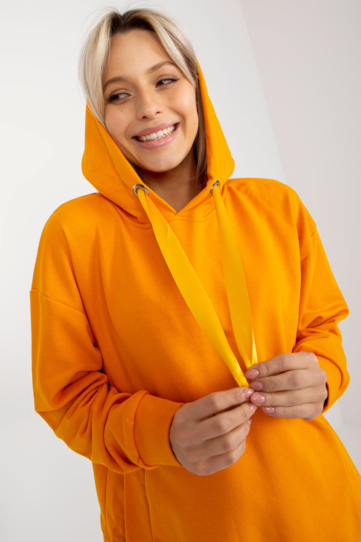 Tumši dzeltens džemperis ar kapuci un...