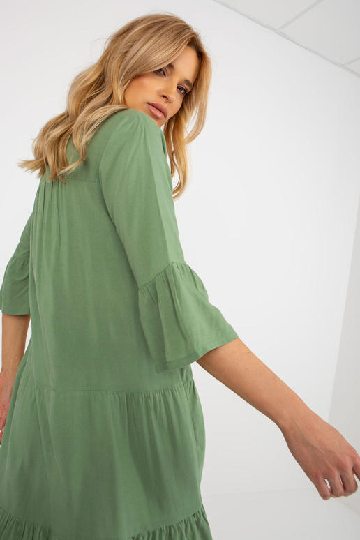 Haki krāsas vasaras kleita ar...