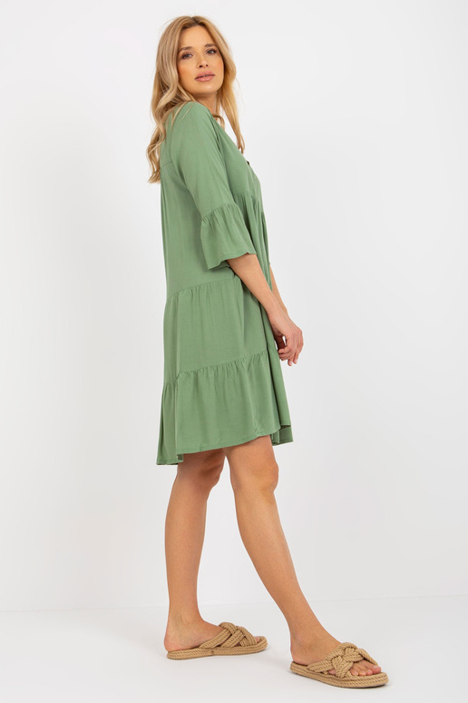 Haki krāsas vasaras kleita ar...