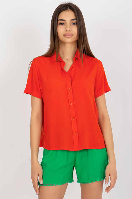 Oranža kreklblūze ar pogām SUBLEVEL