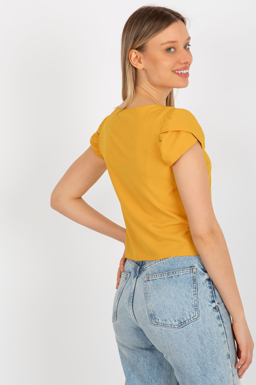 Tumši dzeltena svinīga blūze ar...