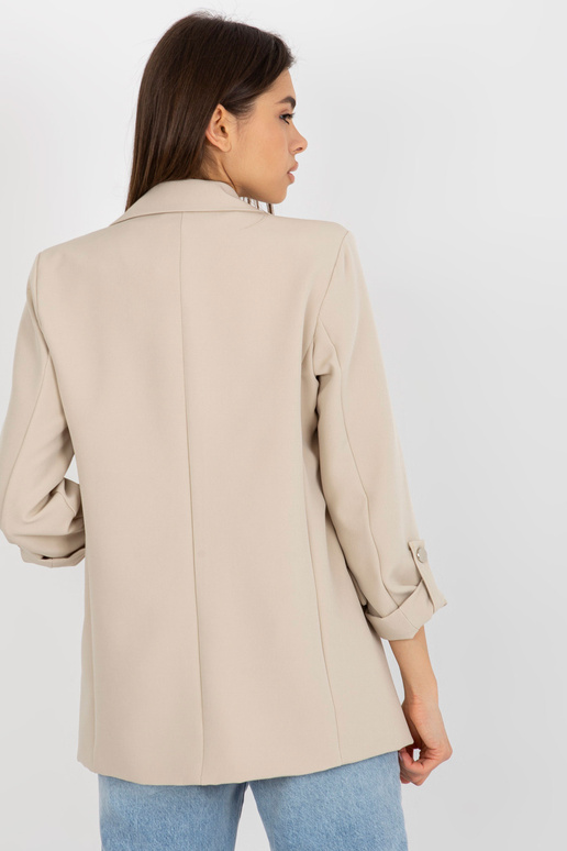 Gaiši bēšs sieviešu žakete bez... Gaiši bēšs sieviešu žakete bez...