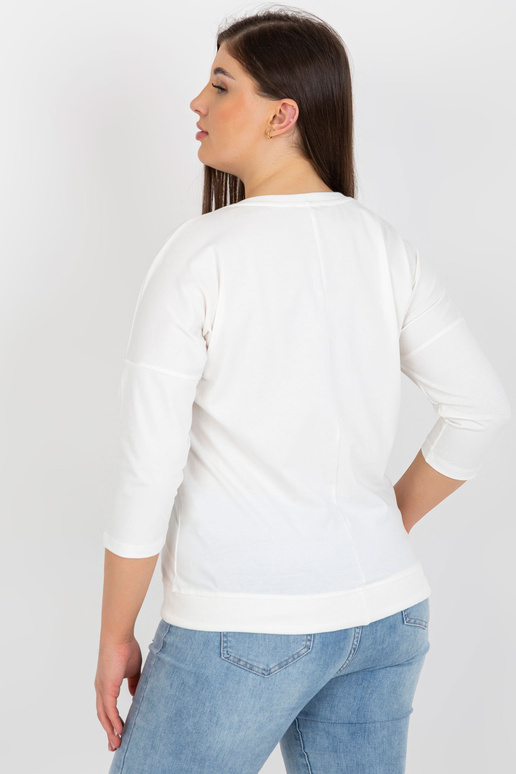 Ecru sieviešu liela izmēra blūze ar...