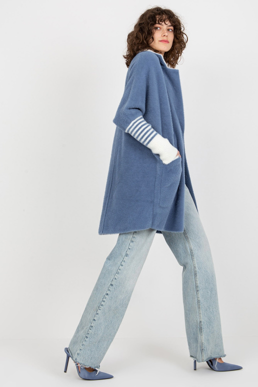 Tumši zils sieviešu Alpakas mētelis...