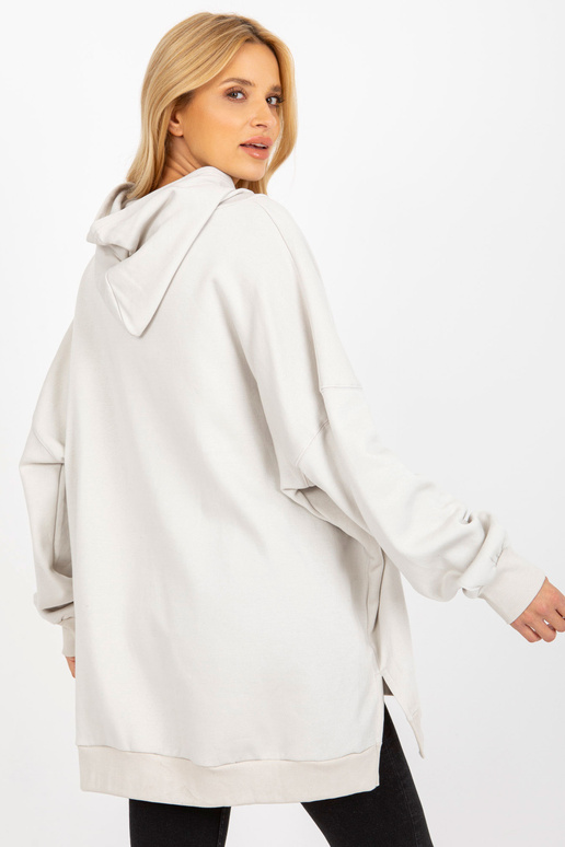 Gaiši pelēks oversize ķengura sporta...