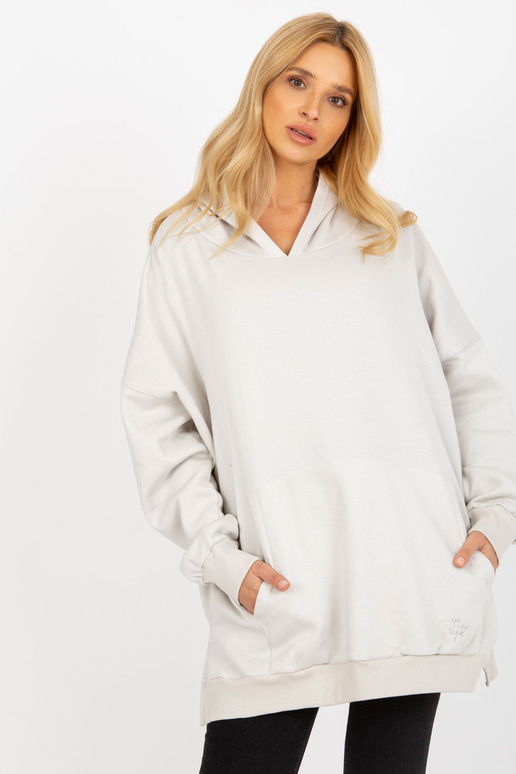 Gaiši pelēks oversize ķengura sporta...