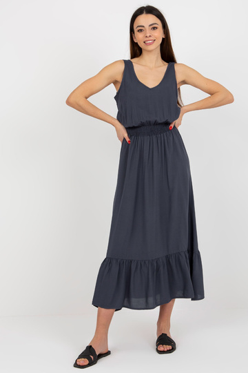 Tumši zila maxi kleita ar... 2