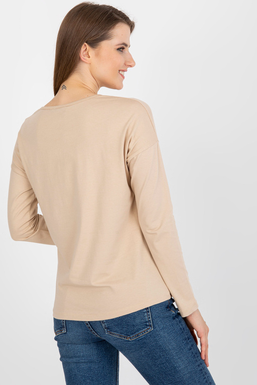 Bēša kokvilnas blūze ar garām...