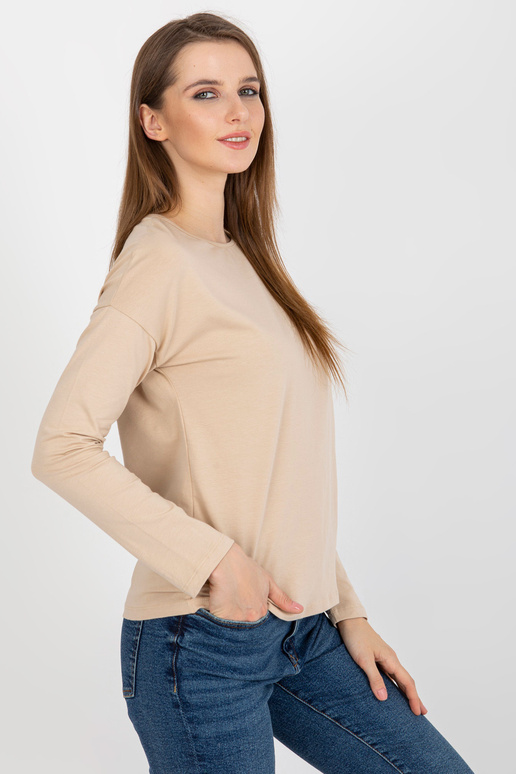 Bēša kokvilnas blūze ar garām...