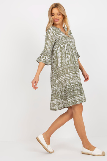 Khaki brīva BOHO kleita...