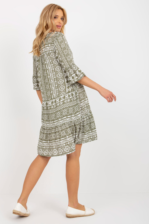 Khaki brīva BOHO kleita SUBLEVEL