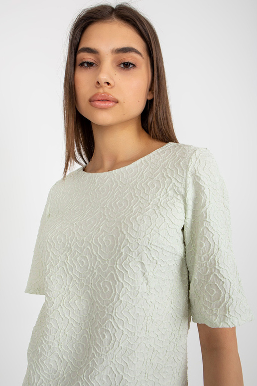 Gaiši zaļa svinīga blūze ar īsām...