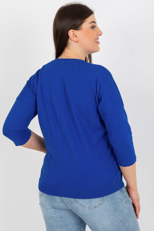 Tumši zila plus izmēra blūze ar...