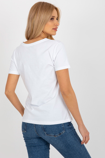 Balts un rozā t-krekls ar...