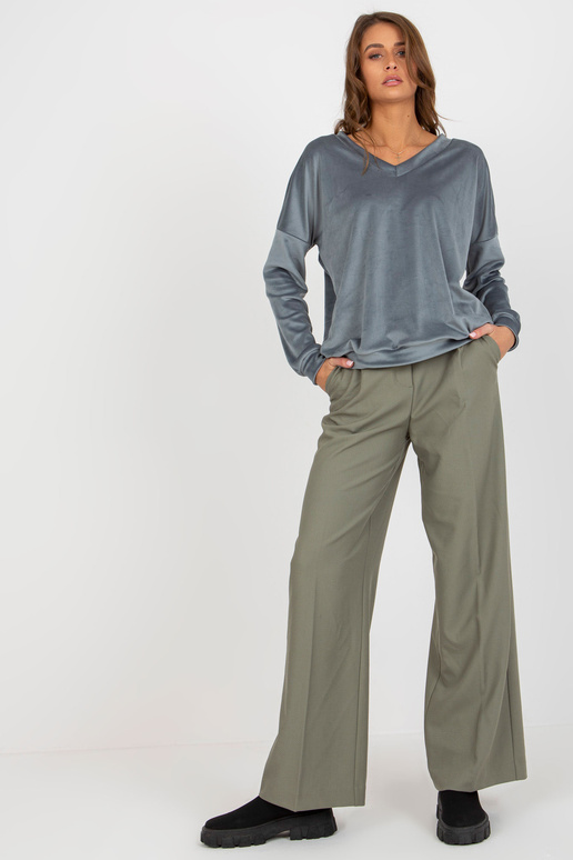 Netīri zila velūra džemperis bez...