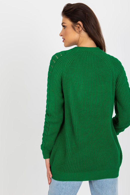Zaļš, garš oversize džemperis ar...