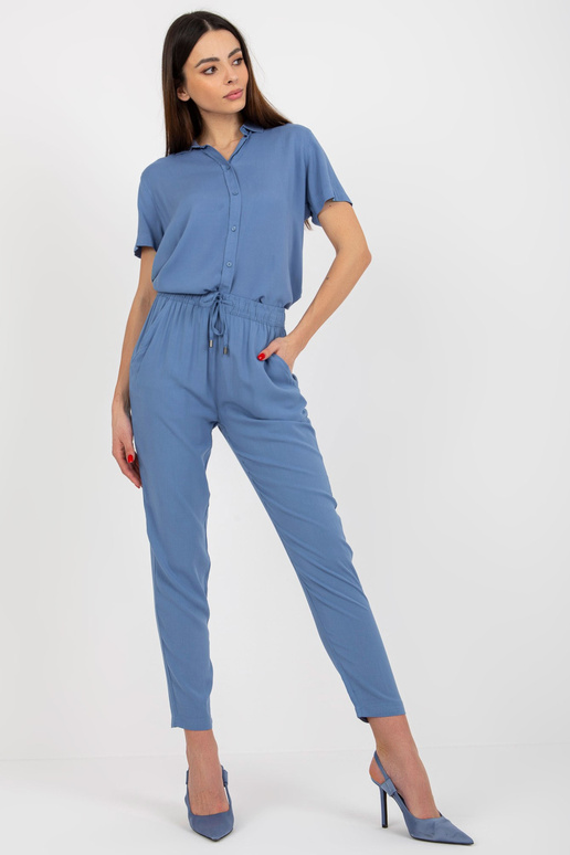 Zilas vasaras bikses no auduma ar...