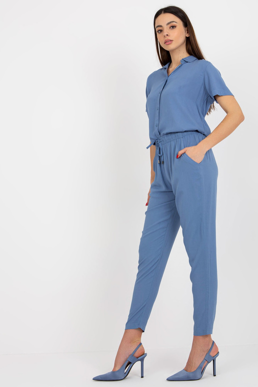 Zilas vasaras bikses no auduma ar...