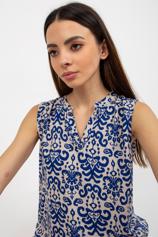 Tumši zila blūze bez piedurknēm FRESH...