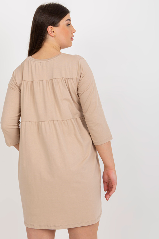 Tumši bēša liela izmēra mini kleita...