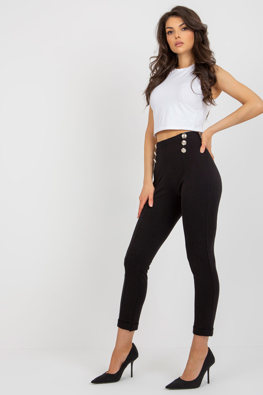 Melnas sieviešu sporta bikses ar...