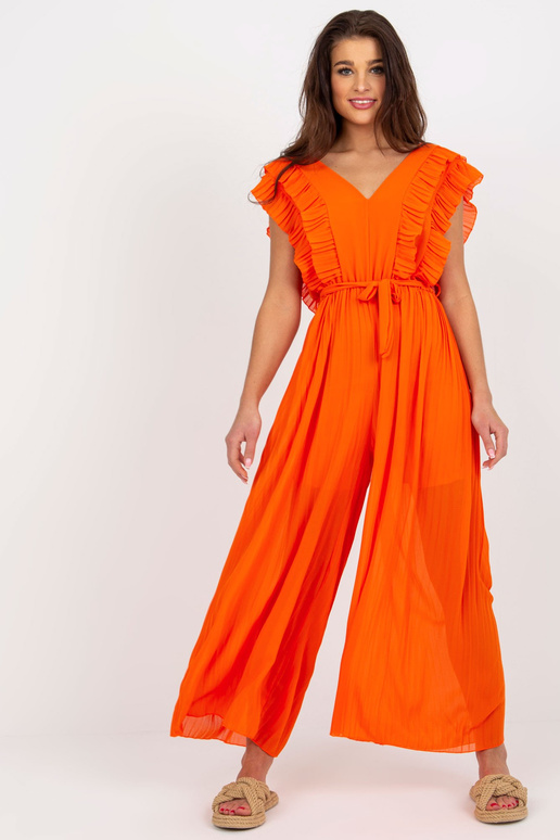 Oranžs kroku kombinezons ar biksēm...