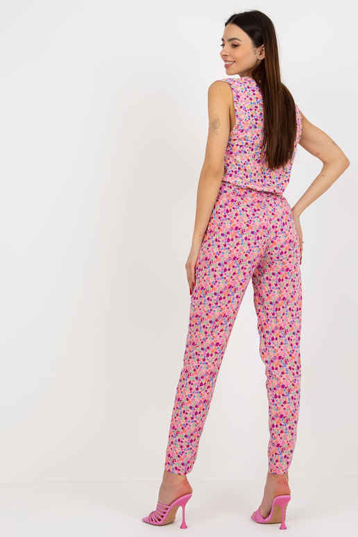 Rozā vasaras bikses ar ziedu...