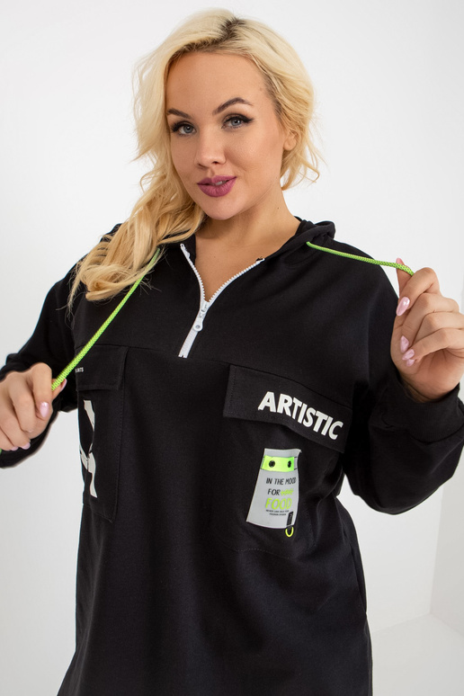 Melns garāks plus izmēra sporta...