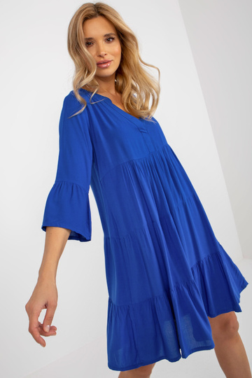 Kobalta brīva kleita ar...