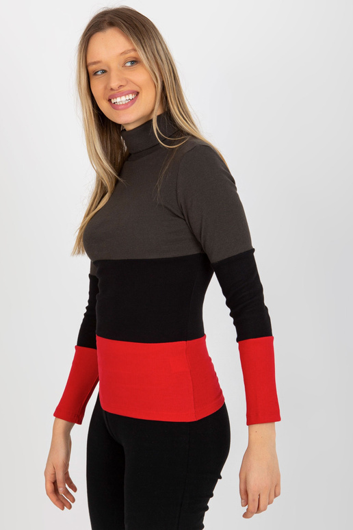 Haki sarkanā pieguļoša pamata blūze...