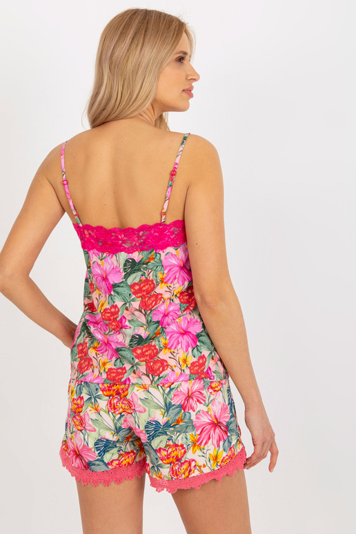 Fuksijas krāsas tops ar ziedu...