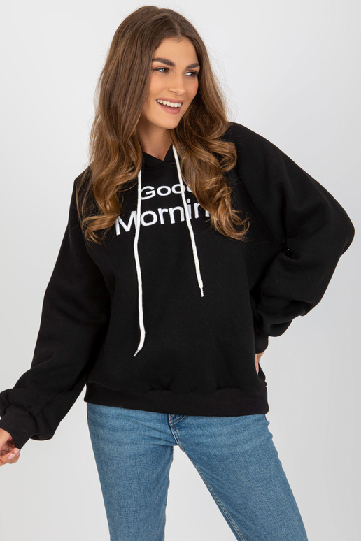 Melns sporta krekls ar kapuci un...