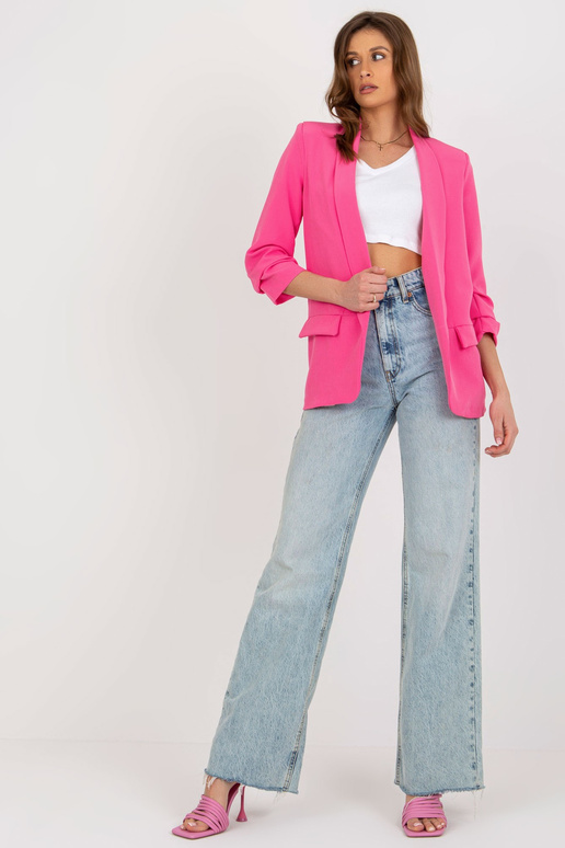 Rozā eleganta jaka bez aizdares Adela Rozā eleganta jaka bez aizdares Adela