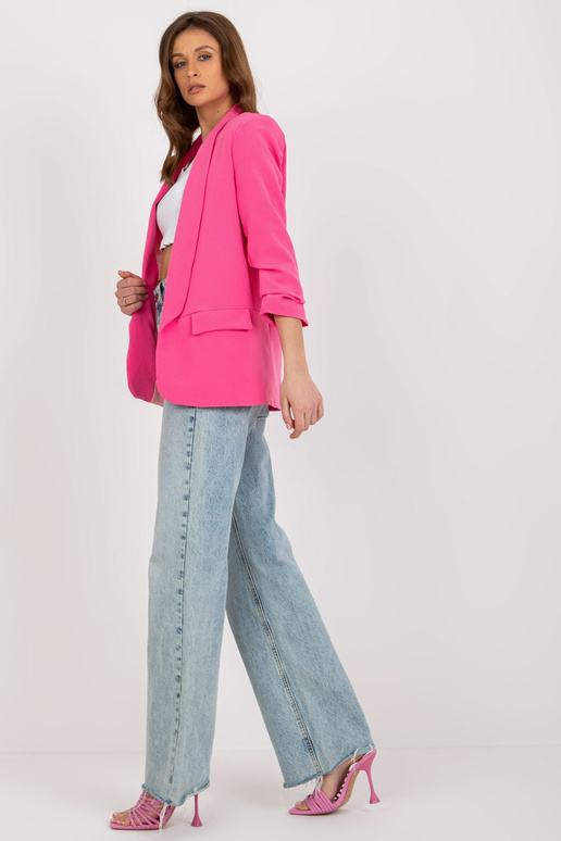 Rozā eleganta jaka bez aizdares Adela Rozā eleganta jaka bez aizdares Adela