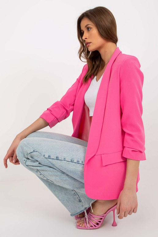 Rozā eleganta jaka bez aizdares Adela Rozā eleganta jaka bez aizdares Adela