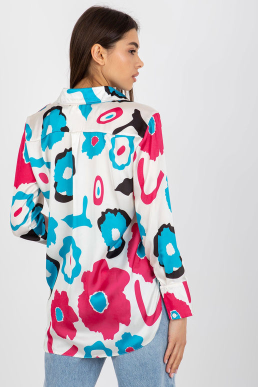 Zils un fuksijas krāsas krekls ar...