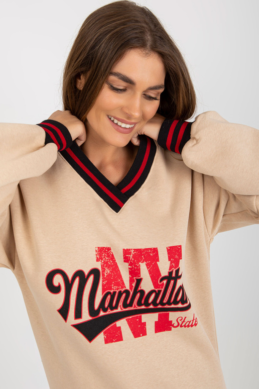 Bēšs sieviešu sporta krekls ar...