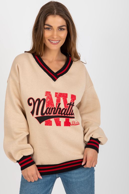 Bēšs sieviešu sporta krekls ar...